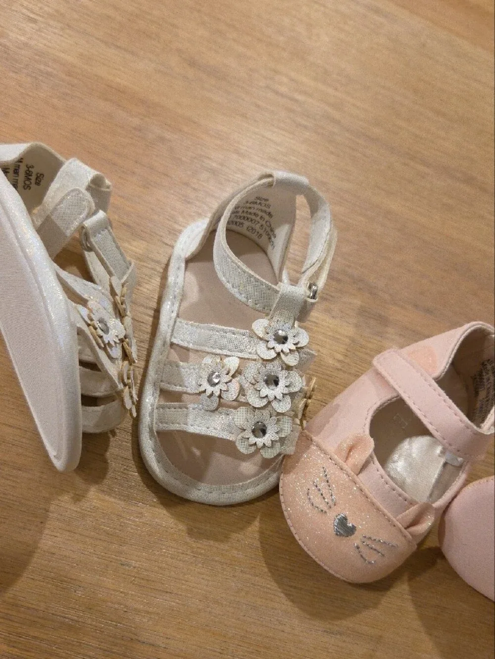 Kids Place Pink Floral Sandals & Pink Cat Mary Janes - Cute Toddler Shoe Set